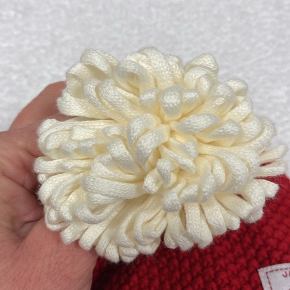 Janie and jack red Christmas Santa pom pom knit hat 0/3m - Picture 8 of 8